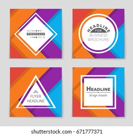 Abstract vector layout background set. For art template design, list, front page, mockup brochure theme style, banner, idea, cover, booklet, print, flyer, book, blank, card, ad, sign, sheet,, a4.