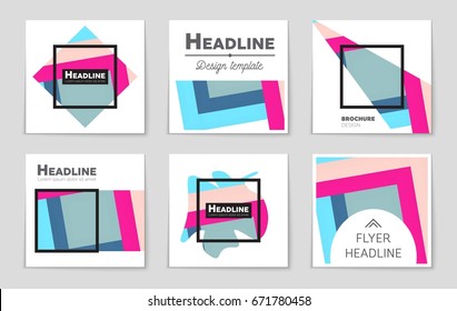 Abstract vector layout background set. For art template design, list, front page, mockup brochure theme style, banner, idea, cover, booklet, print, flyer, book, blank, card, ad, sign, sheet,, a4.
