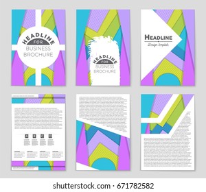 Abstract vector layout background set. For art template design, list, front page, mockup brochure theme style, banner, idea, cover, booklet, print, flyer, book, blank, card, ad, sign, sheet,, a4.