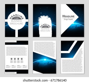 Abstract vector layout background set. For art template design, list, front page, mockup brochure theme style, banner, idea, cover, booklet, print, flyer, book, blank, card, ad, sign, sheet,, a4.