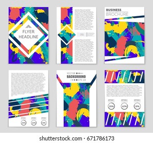 Abstract vector layout background set. For art template design, list, front page, mockup brochure theme style, banner, idea, cover, booklet, print, flyer, book, blank, card, ad, sign, sheet,, a4.