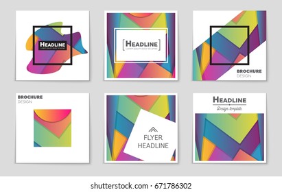 Abstract vector layout background set. For art template design, list, front page, mockup brochure theme style, banner, idea, cover, booklet, print, flyer, book, blank, card, ad, sign, sheet,, a4.