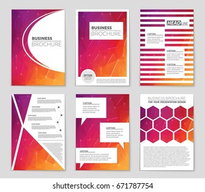 Abstract vector layout background set. For art template design, list, front page, mockup brochure theme style, banner, idea, cover, booklet, print, flyer, book, blank, card, ad, sign, sheet,, a4