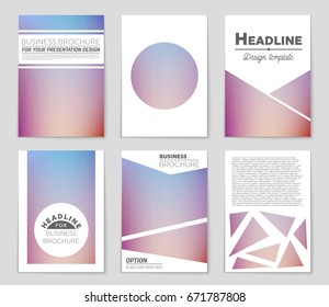 Abstract vector layout background set. For art template design, list, front page, mockup brochure theme style, banner, idea, cover, booklet, print, flyer, book, blank, card, ad, sign, sheet,, a4.