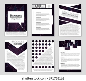 Abstract vector layout background set. For art template design, list, front page, mockup brochure theme style, banner, idea, cover, booklet, print, flyer, book, blank, card, ad, sign, sheet,, a4.