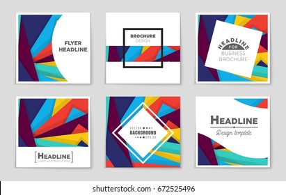 Abstract vector layout background set. For art template design, list, front page, mockup brochure theme style, banner, idea, cover, booklet, print, flyer, book, blank, card, ad, sign, sheet,, a4.