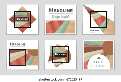 Abstract vector layout background set. For art template design, list, front page, mockup brochure theme style, banner, idea, cover, booklet, print, flyer, book, blank, card, ad, sign, sheet,, a4.