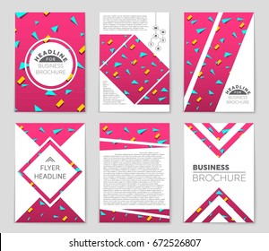 Abstract vector layout background set. For art template design, list, front page, mockup brochure theme style, banner, idea, cover, booklet, print, flyer, book, blank, card, ad, sign, sheet,, a4.
