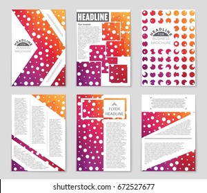 Abstract vector layout background set. For art template design, list, front page, mockup brochure theme style, banner, idea, cover, booklet, print, flyer, book, blank, card, ad, sign, sheet,, a4.