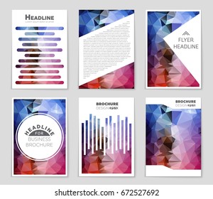 Abstract vector layout background set. For art template design, list, front page, mockup brochure theme style, banner, idea, cover, booklet, print, flyer, book, blank, card, ad, sign, sheet,, a4