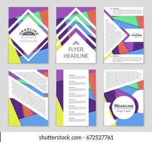 Abstract vector layout background set. For art template design, list, front page, mockup brochure theme style, banner, idea, cover, booklet, print, flyer, book, blank, card, ad, sign, sheet,, a4.