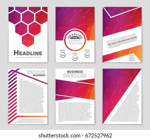 Abstract vector layout background set. For art template design, list, front page, mockup brochure theme style, banner, idea, cover, booklet, print, flyer, book, blank, card, ad, sign, sheet,, a4