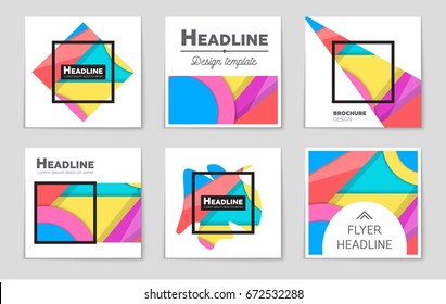 Abstract vector layout background set. For art template design, list, front page, mockup brochure theme style, banner, idea, cover, booklet, print, flyer, book, blank, card, ad, sign, sheet,, a4.