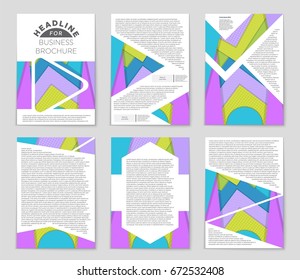 Abstract vector layout background set. For art template design, list, front page, mockup brochure theme style, banner, idea, cover, booklet, print, flyer, book, blank, card, ad, sign, sheet,, a4.
