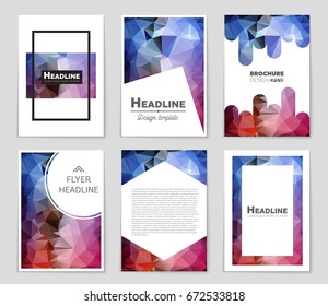 Abstract vector layout background set. For art template design, list, front page, mockup brochure theme style, banner, idea, cover, booklet, print, flyer, book, blank, card, ad, sign, sheet,, a4
