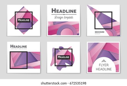 Abstract vector layout background set. For art template design, list, front page, mockup brochure theme style, banner, idea, cover, booklet, print, flyer, book, blank, card, ad, sign, sheet,, a4.