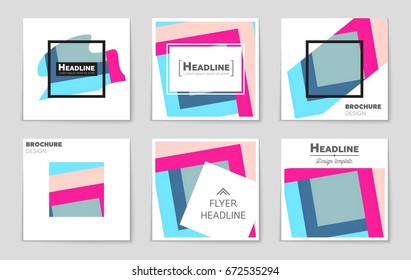 Abstract vector layout background set. For art template design, list, front page, mockup brochure theme style, banner, idea, cover, booklet, print, flyer, book, blank, card, ad, sign, sheet,, a4.