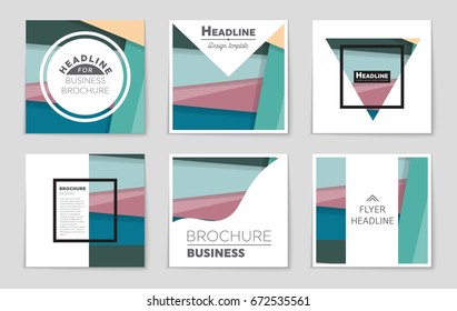 Abstract vector layout background set. For art template design, list, front page, mockup brochure theme style, banner, idea, cover, booklet, print, flyer, book, blank, card, ad, sign, sheet,, a4.