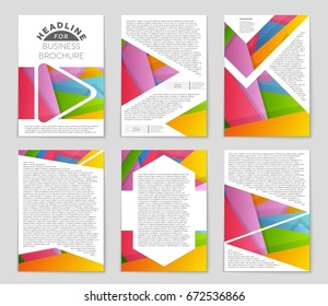Abstract vector layout background set. For art template design, list, front page, mockup brochure theme style, banner, idea, cover, booklet, print, flyer, book, blank, card, ad, sign, sheet,, a4.