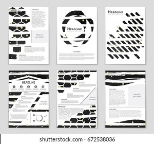 Abstract vector layout background set. For art template design, list, front page, mockup brochure theme style, banner, idea, cover, booklet, print, flyer, book, blank, card, ad, sign, sheet,, a4.