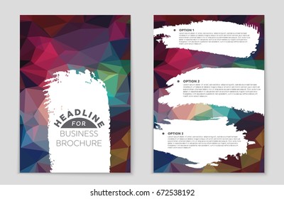 Abstract vector layout background set. For art template design, list, front page, mockup brochure theme style, banner, idea, cover, booklet, print, flyer, book, blank, card, ad, sign, sheet,, a4