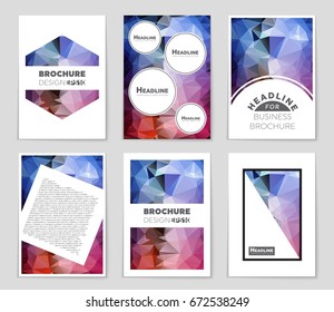 Abstract vector layout background set. For art template design, list, front page, mockup brochure theme style, banner, idea, cover, booklet, print, flyer, book, blank, card, ad, sign, sheet,, a4