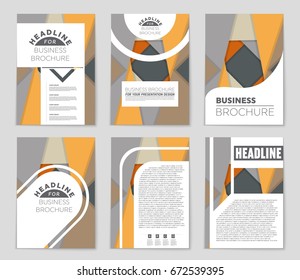 Abstract vector layout background set. For art template design, list, front page, mockup brochure theme style, banner, idea, cover, booklet, print, flyer, book, blank, card, ad, sign, sheet,, a4.