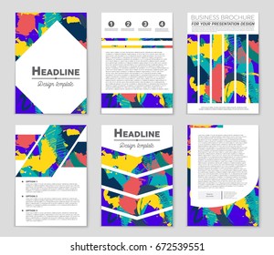 Abstract vector layout background set. For art template design, list, front page, mockup brochure theme style, banner, idea, cover, booklet, print, flyer, book, blank, card, ad, sign, sheet,, a4.