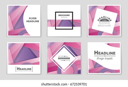 Abstract vector layout background set. For art template design, list, front page, mockup brochure theme style, banner, idea, cover, booklet, print, flyer, book, blank, card, ad, sign, sheet,, a4.