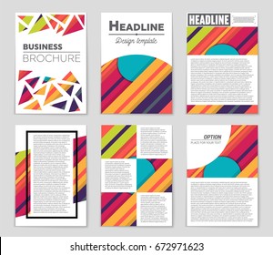 Abstract vector layout background set. For art template design, list, front page, mockup brochure theme style, banner, idea, cover, booklet, print, flyer, book, blank, card, ad, sign, sheet,, a4.