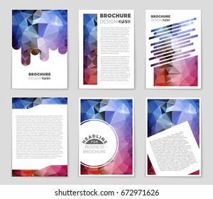 Abstract vector layout background set. For art template design, list, front page, mockup brochure theme style, banner, idea, cover, booklet, print, flyer, book, blank, card, ad, sign, sheet,, a4