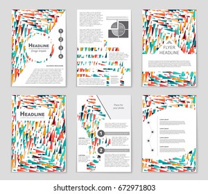 Abstract vector layout background set. For art template design, list, front page, mockup brochure theme style, banner, idea, cover, booklet, print, flyer, book, blank, card, ad, sign, sheet,, a4.