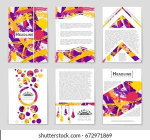 Abstract vector layout background set. For art template design, list, front page, mockup brochure theme style, banner, idea, cover, booklet, print, flyer, book, blank, card, ad, sign, sheet,, a4.