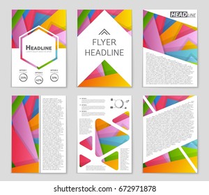 Abstract vector layout background set. For art template design, list, front page, mockup brochure theme style, banner, idea, cover, booklet, print, flyer, book, blank, card, ad, sign, sheet,, a4.