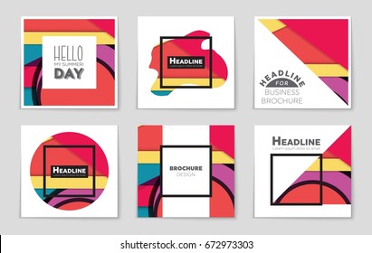 Abstract vector layout background set. For art template design, list, front page, mockup brochure theme style, banner, idea, cover, booklet, print, flyer, book, blank, card, ad, sign, sheet,, a4.