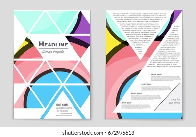 Abstract vector layout background set. For art template design, list, front page, mockup brochure theme style, banner, idea, cover, booklet, print, flyer, book, blank, card, ad, sign, sheet,, a4.