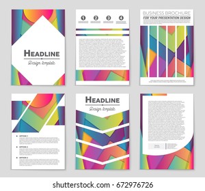 Abstract vector layout background set. For art template design, list, front page, mockup brochure theme style, banner, idea, cover, booklet, print, flyer, book, blank, card, ad, sign, sheet,, a4.