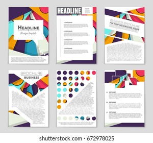 Abstract vector layout background set. For art template design, list, front page, mockup brochure theme style, banner, idea, cover, booklet, print, flyer, book, blank, card, ad, sign, sheet,, a4.