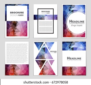 Abstract vector layout background set. For art template design, list, front page, mockup brochure theme style, banner, idea, cover, booklet, print, flyer, book, blank, card, ad, sign, sheet,, a4