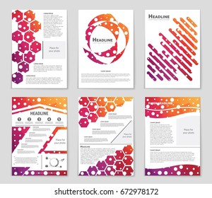 Abstract vector layout background set. For art template design, list, front page, mockup brochure theme style, banner, idea, cover, booklet, print, flyer, book, blank, card, ad, sign, sheet,, a4.