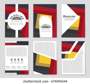 Abstract vector layout background set. For art template design, list, front page, mockup brochure theme style, banner, idea, cover, booklet, print, flyer, book, blank, card, ad, sign, sheet,, a4.