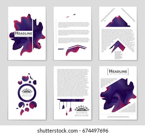 Abstract vector layout background set. For art template design, list, front page, mockup brochure theme style, banner, idea, cover, booklet, print, flyer, book, blank, card, ad, sign, sheet,, a4.