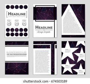 Abstract vector layout background set. For art template design, list, front page, mockup brochure theme style, banner, idea, cover, booklet, print, flyer, book, blank, card, ad, sign, sheet,, a4.