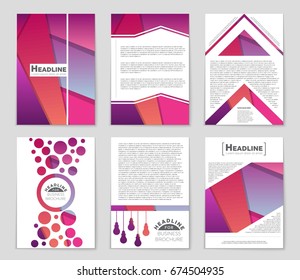 Abstract vector layout background set. For art template design, list, front page, mockup brochure theme style, banner, idea, cover, booklet, print, flyer, book, blank, card, ad, sign, sheet,, a4.