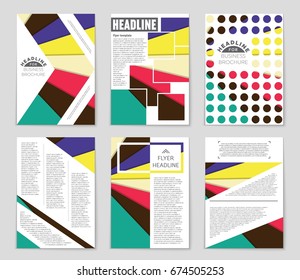 Abstract vector layout background set. For art template design, list, front page, mockup brochure theme style, banner, idea, cover, booklet, print, flyer, book, blank, card, ad, sign, sheet,, a4.
