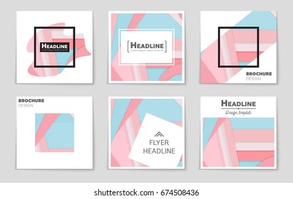 Abstract vector layout background set. For art template design, list, front page, mockup brochure theme style, banner, idea, cover, booklet, print, flyer, book, blank, card, ad, sign, sheet,, a4.