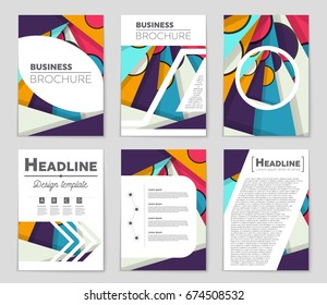 Abstract vector layout background set. For art template design, list, front page, mockup brochure theme style, banner, idea, cover, booklet, print, flyer, book, blank, card, ad, sign, sheet,, a4.