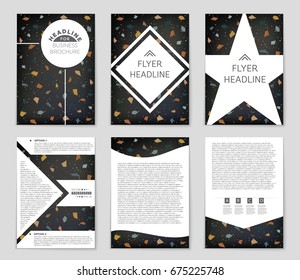 Abstract vector layout background set. For art template design, list, front page, mockup brochure theme style, banner, idea, cover, booklet, print, flyer, book, blank, card, ad, sign, sheet,, a4.