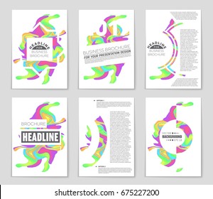 Abstract vector layout background set. For art template design, list, front page, mockup brochure theme style, banner, idea, cover, booklet, print, flyer, book, blank, card, ad, sign, sheet,, a4.