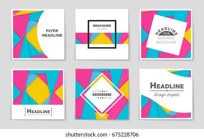 Abstract vector layout background set. For art template design, list, front page, mockup brochure theme style, banner, idea, cover, booklet, print, flyer, book, blank, card, ad, sign, sheet,, a4.